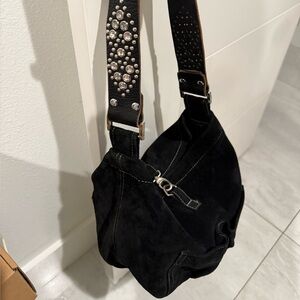 Tylie Malibu Black Studded Shoulder Bag